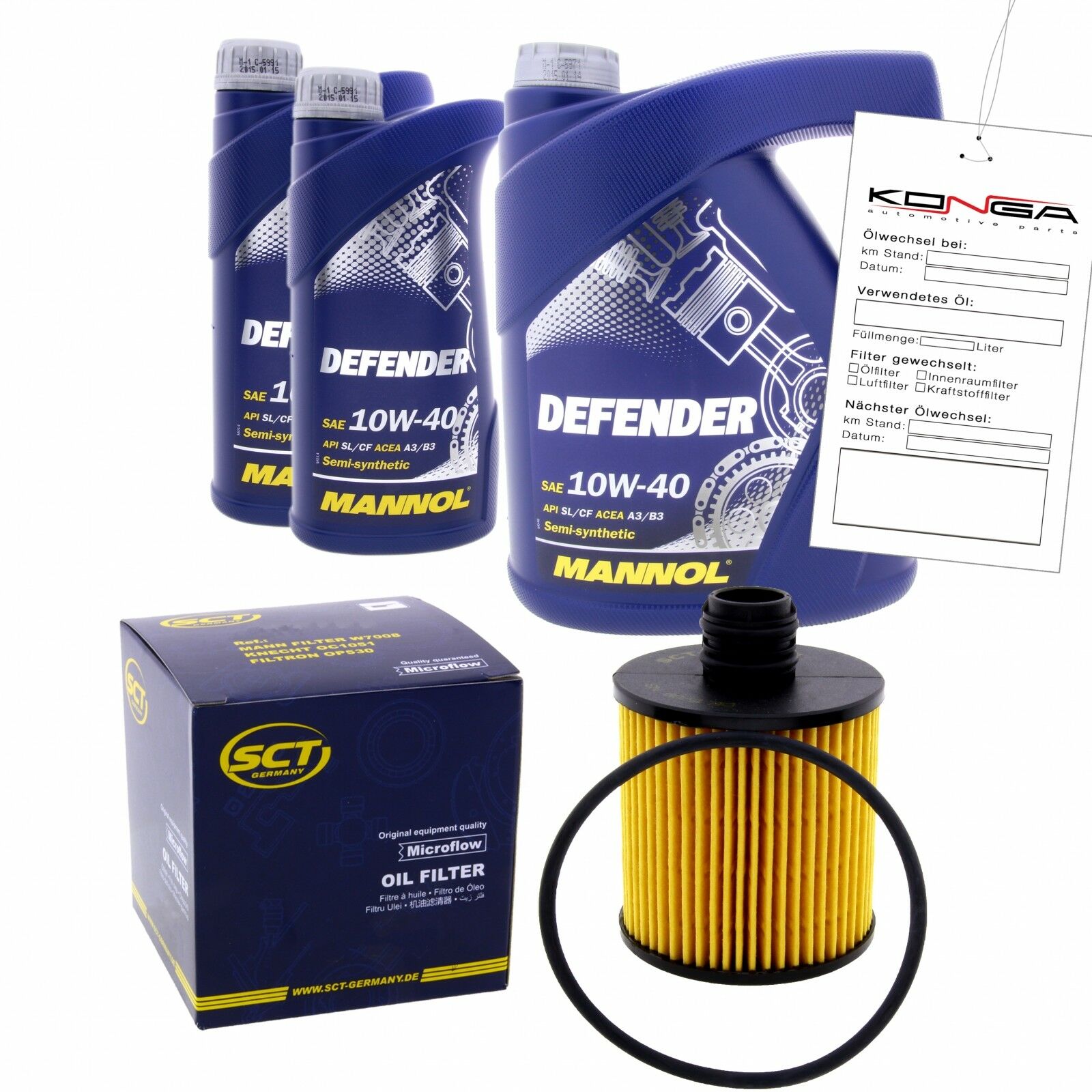 Inspektionskit MANNOL Defender 10W-40 passend für Mercedes-Benz C-klasse 250 CGI