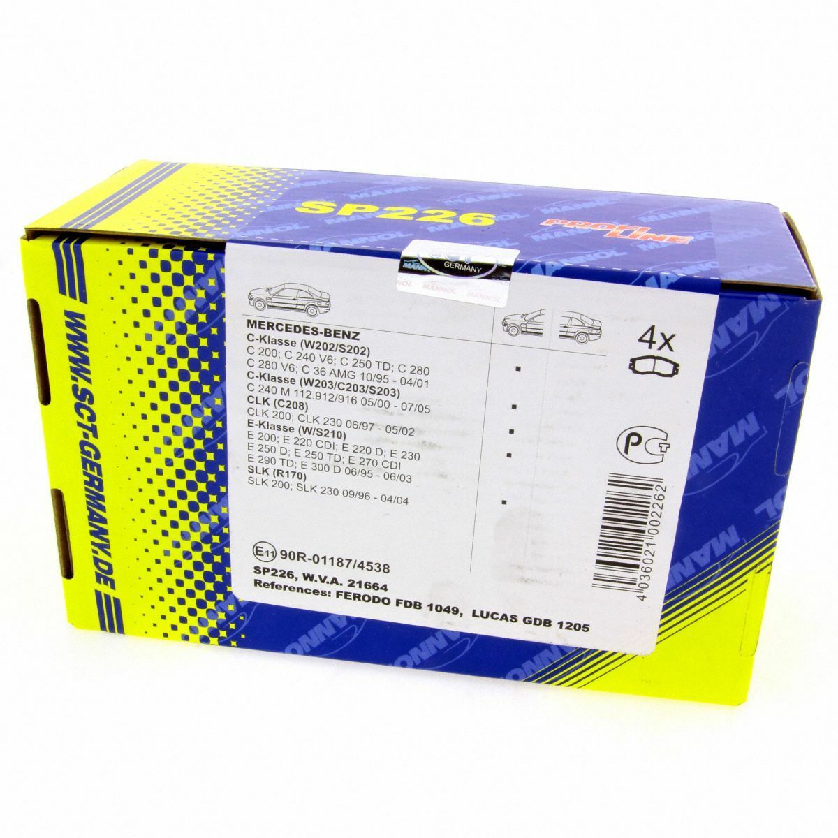 SCT Bremsbeläge SP226PR Bremsklötze Bremsbelagsatz Mercedes-Benz Bremsen vorne