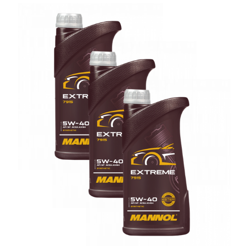 3 Liter (3x1) MANNOL Extreme 5W-40 API SN CH-4 Motoröl 5W40 4036021102542