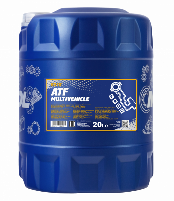 20 Liter MANNOL ATF Multivehicle 8218 Automatikgetriebe Öl + 1x Ablasshahn 20 Liter MANNOL ATF Multivehicle 8218 Automatikgetriebe Öl + 1x Ablasshahn