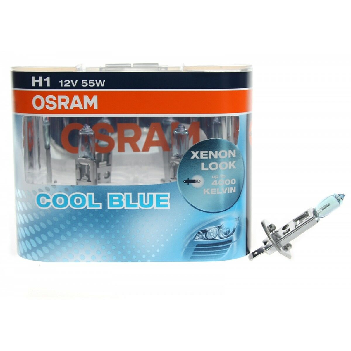 Osram FahrzeuglampeH1 CoolBlue Cool Blue 4000 K 2er Set (Duo)
