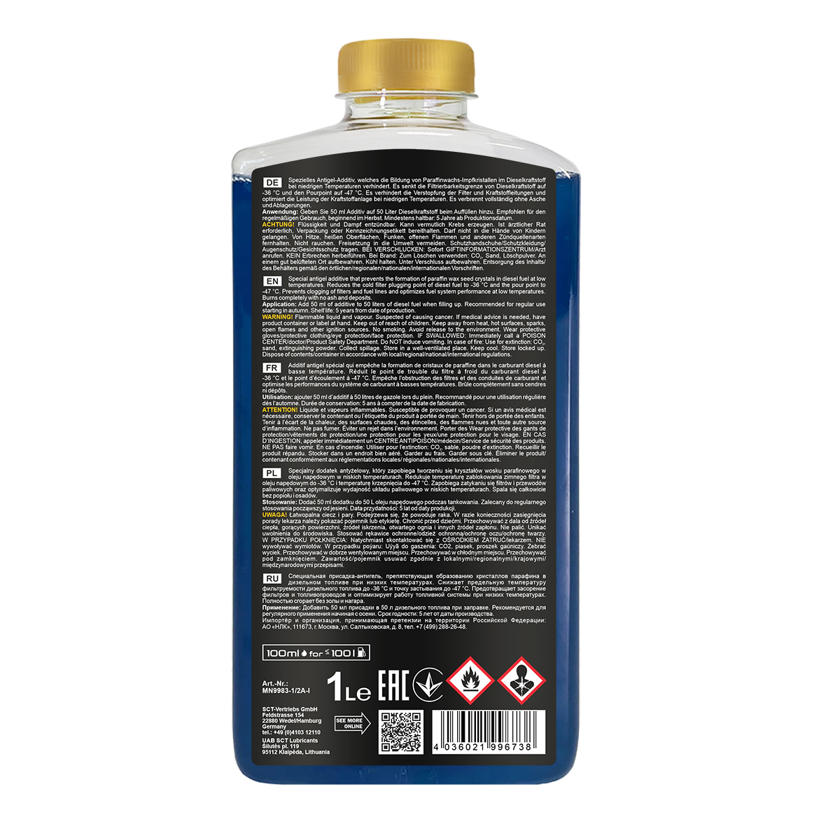 1 Liter MANNOL Winter Diesel 9983 Kraftstoff Additiv Anti-Gel-Additiv 