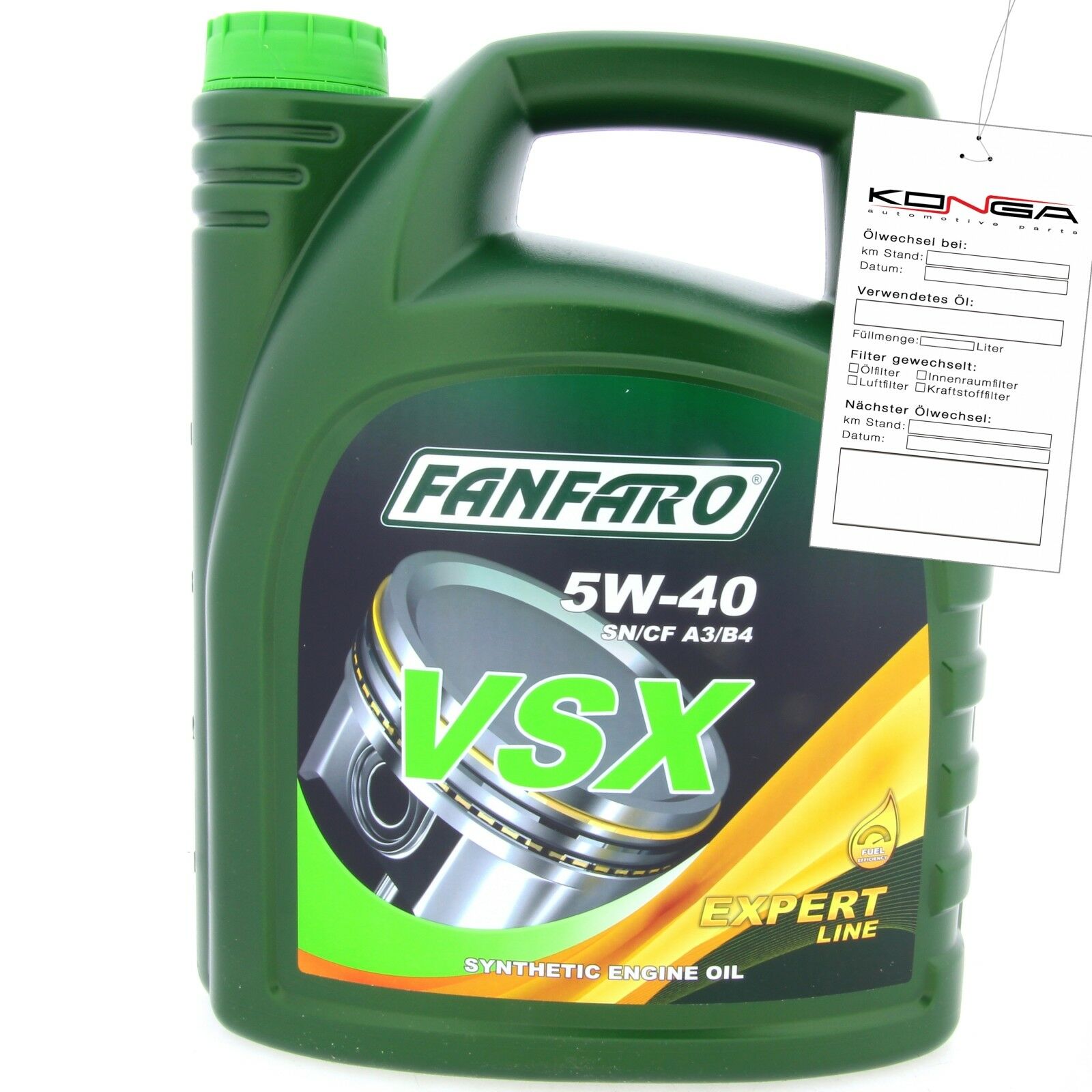 5 Liter FANFARO VSX 5W-40 Motoröl A3 B4 MB passend für VW 505.00 BMW LL-01 Opel LL-A