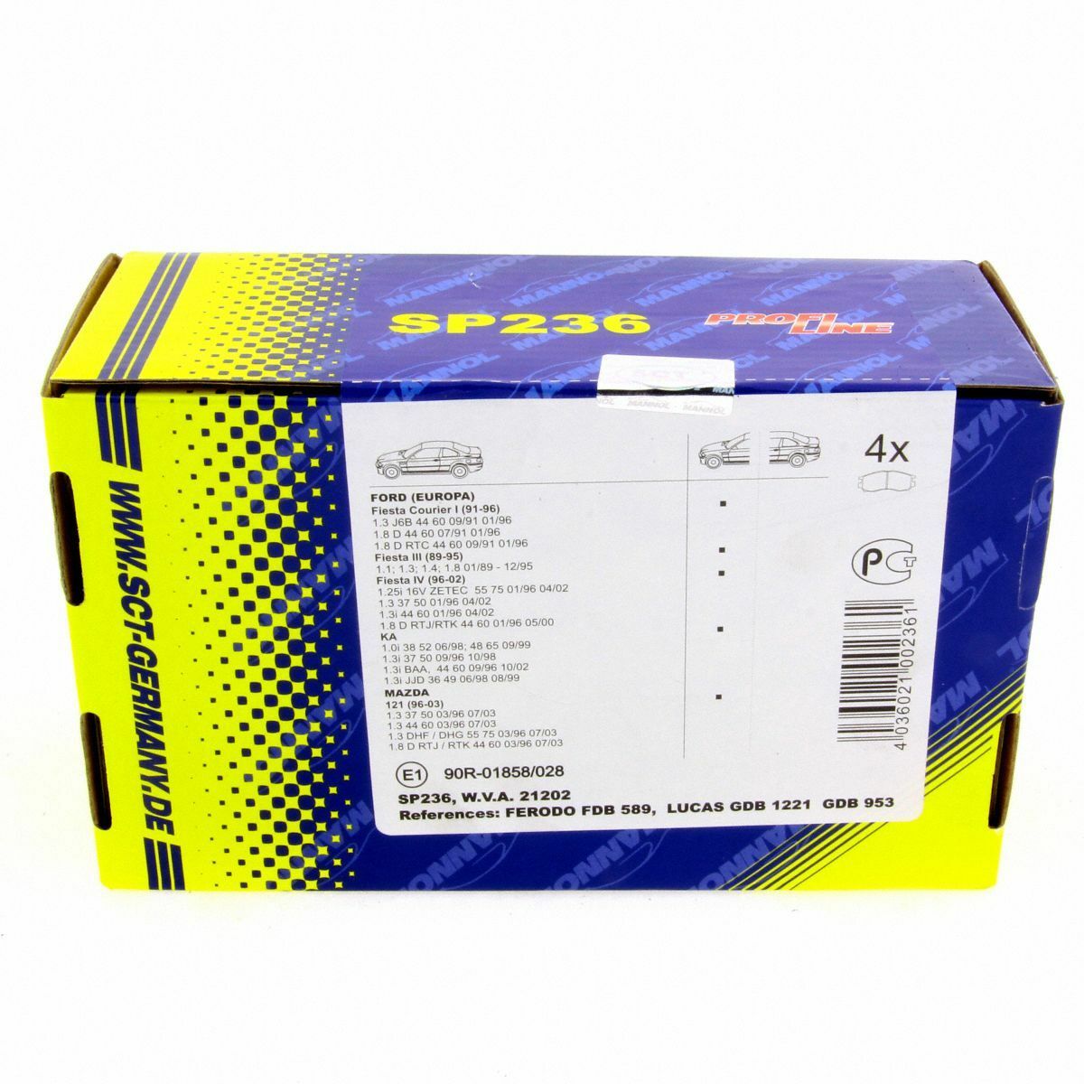 SCT Bremsbeläge SP236PR Bremsklötze Bremsbelagsatz Ford Fiesta Mazda vorne