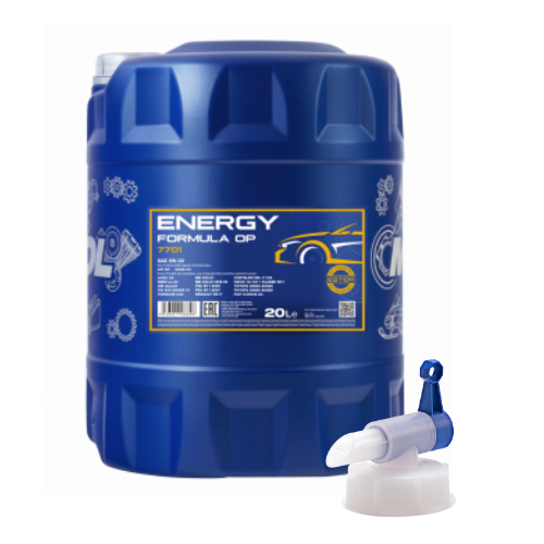 20 Liter MANNOL Energy Formula OP 7701 5W-30 API SN Plus Motoröl + 1x Ablasshahn