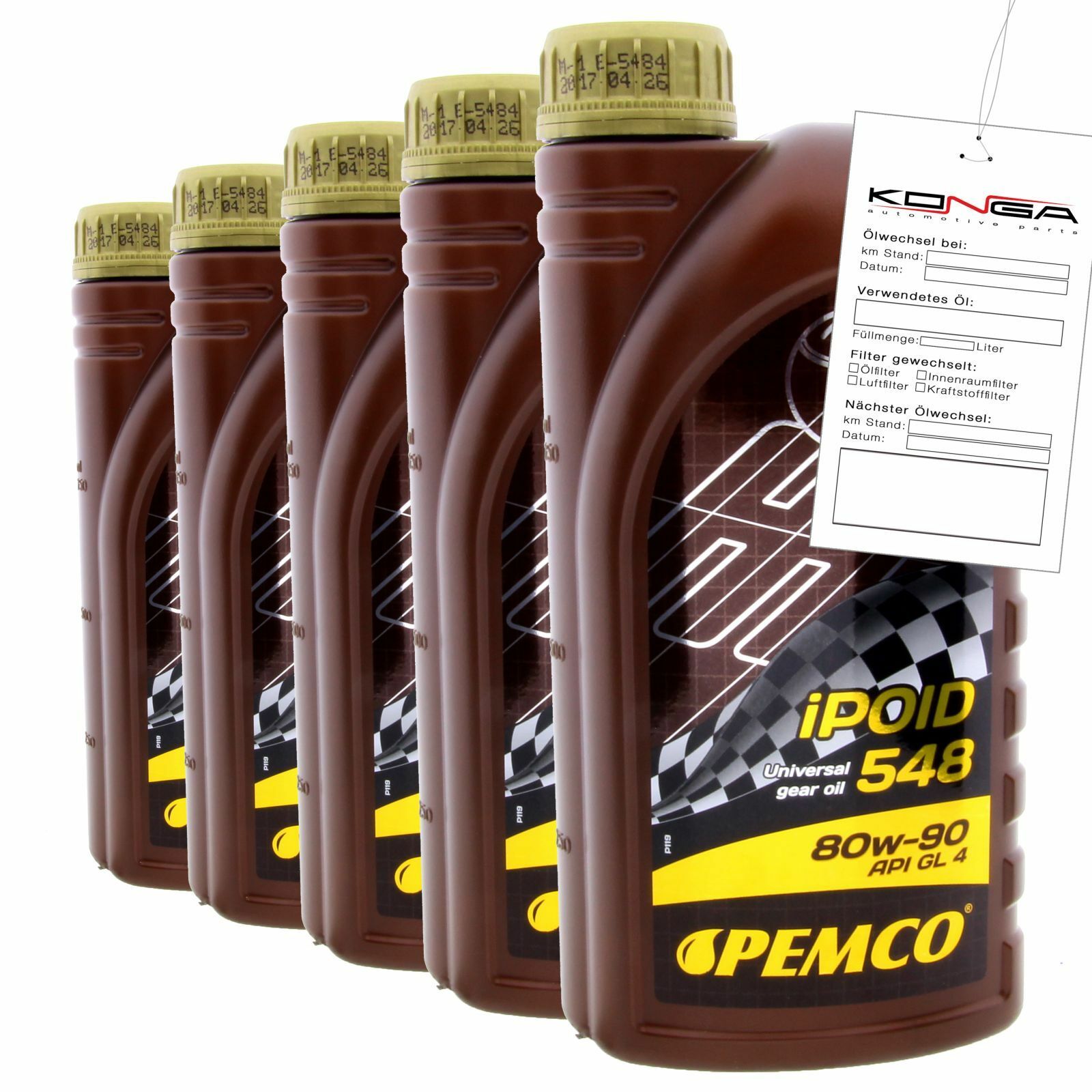 5 Liter (5x1) PEMCO SAE 80W-90 iPOID 548 Getriebeöl Schmiermittel Lösung