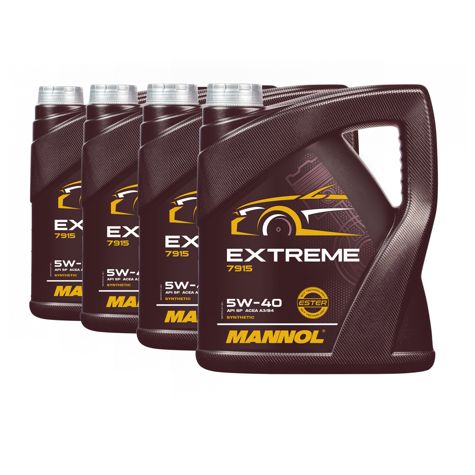 16 Liter (4x4) MANNOL Extreme 5W-40 API SN CH-4 Motoröl 5W40 4036021425504
