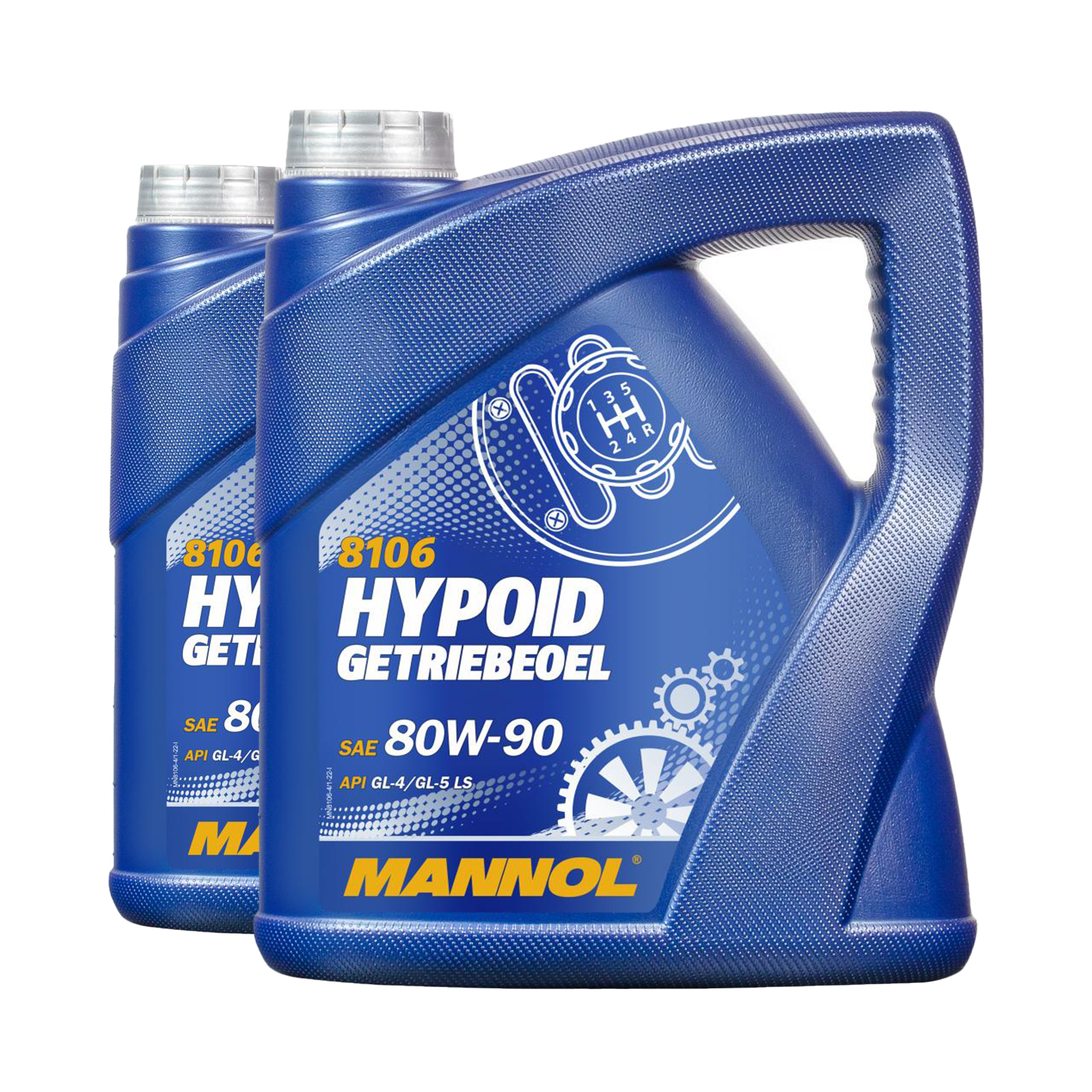 8 Liter (2x4) MANNOL Hypoid Getriebeöl 80W-90 API GL4/GL5 LS Getriebe Öl 80W90