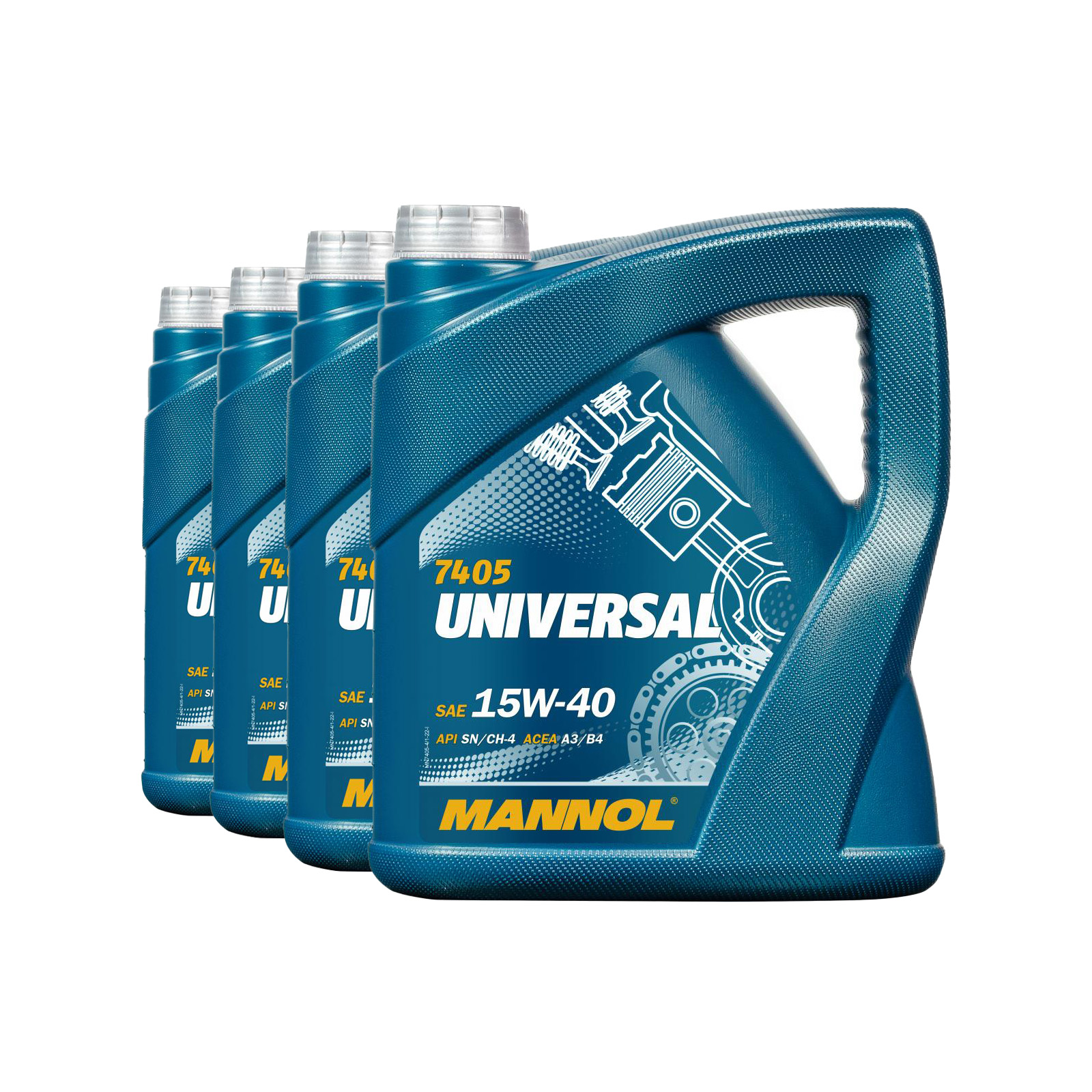 16 Liter (4x4) MANNOL Universal 15W-40 API SN CH-4 Motoröl für Diesel Benzin Motoren