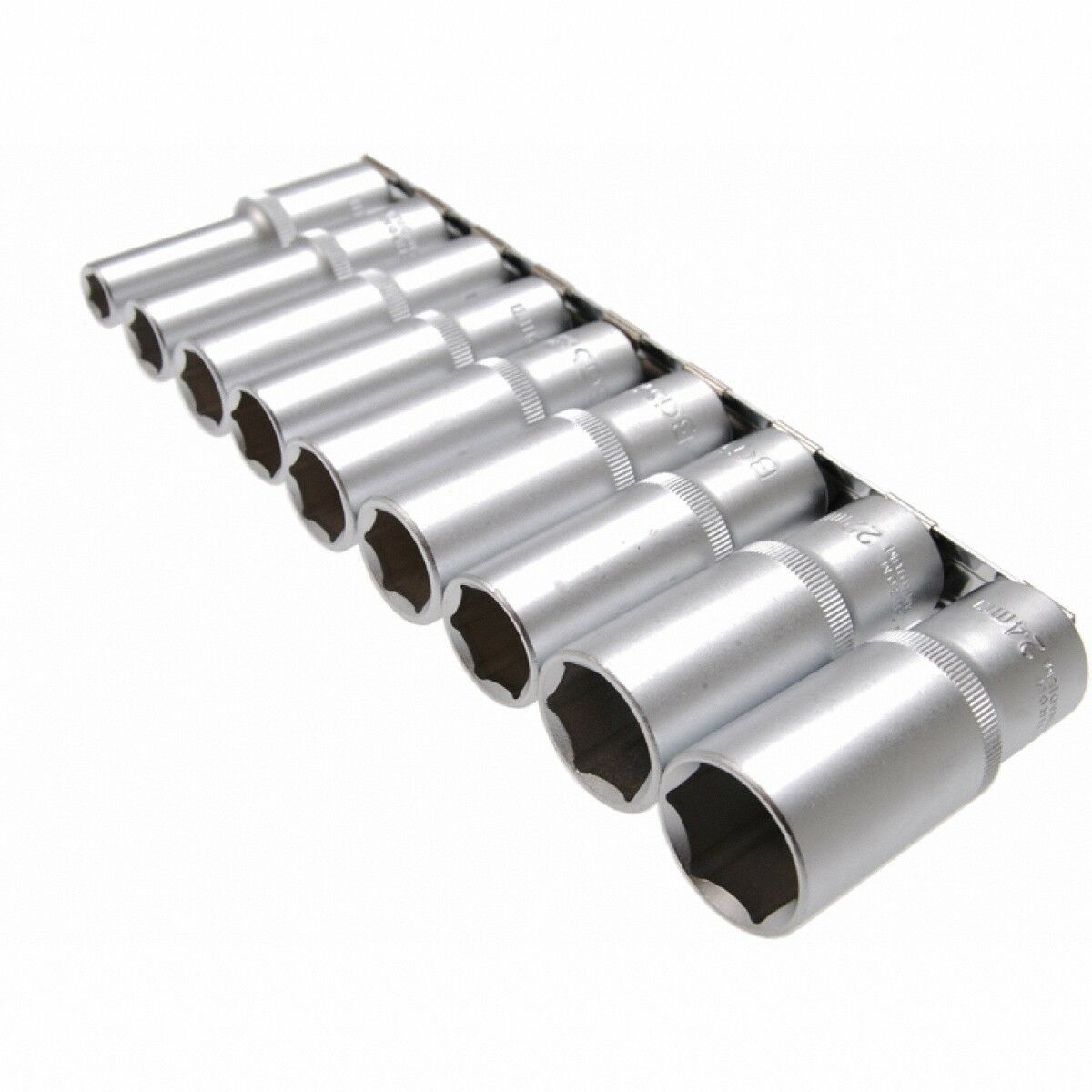 Steckschlüssel Werkzeug-Einsätze, tief, 10-24 mm, 12,5  1/2 , 9-tlg.