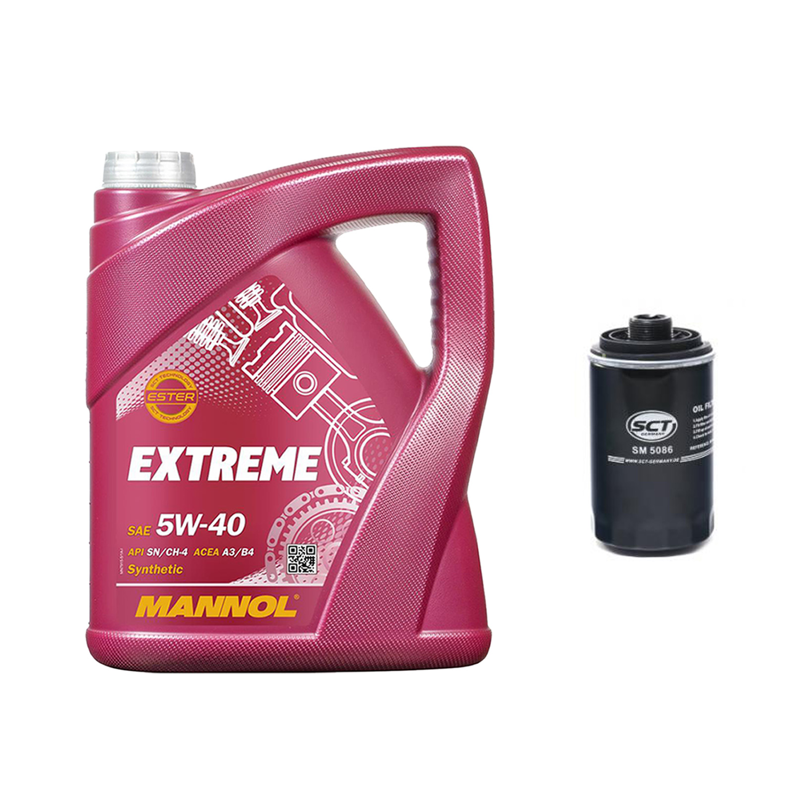 Inspektionskit MANNOL Extreme 5W-40 für Audi A3 2.0 Tfsi Quattro A4 A5 Allroad