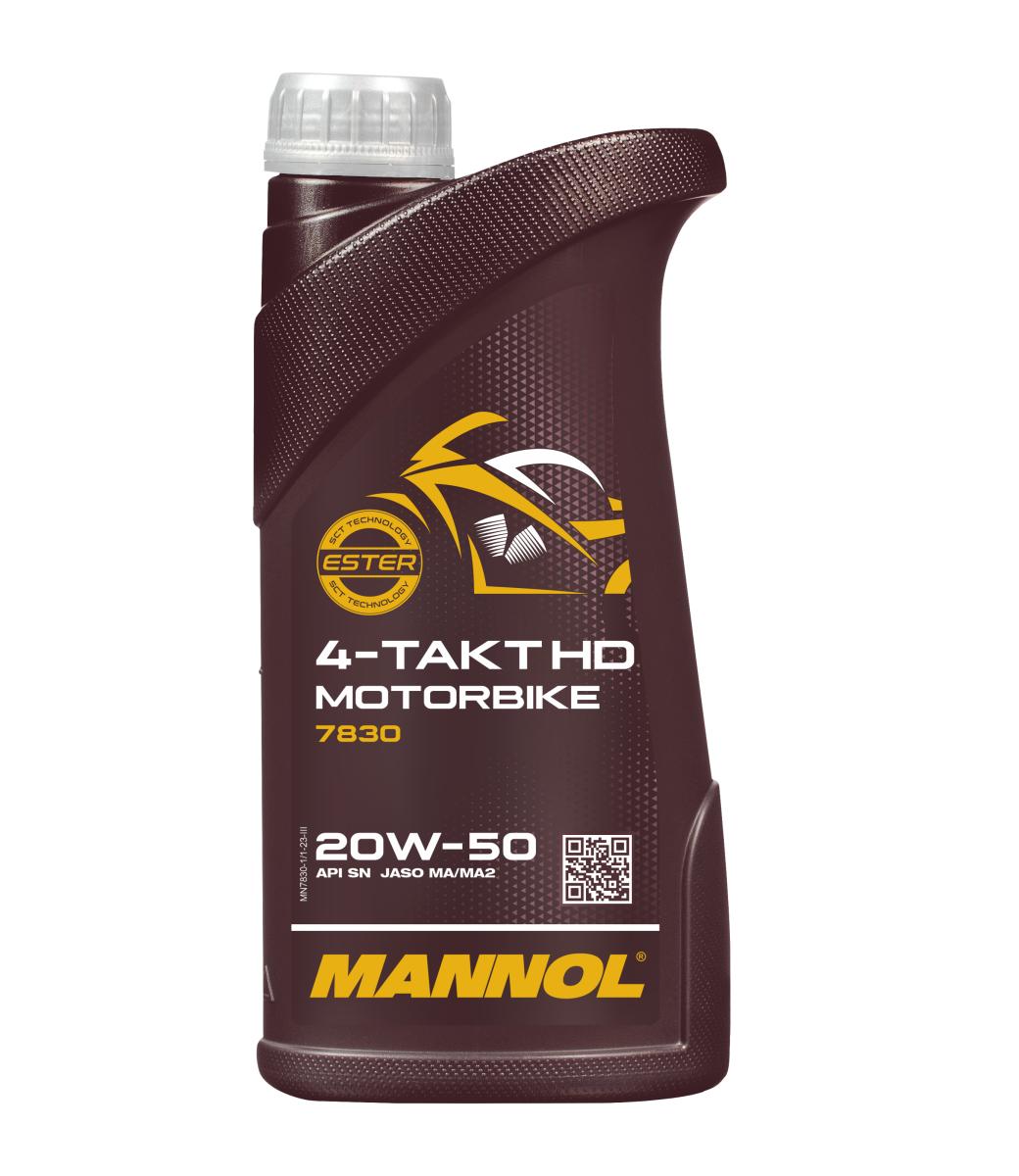 1 Liter MANNOL 7830 Motorbike 4-Takt 20W-50 API SN Motoröl Motorradöl