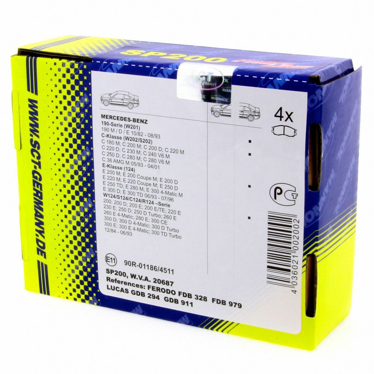 SCT Bremsbeläge SP200PR Bremsklötze Bremsbelagsatz Mercedes Bremsen hinten