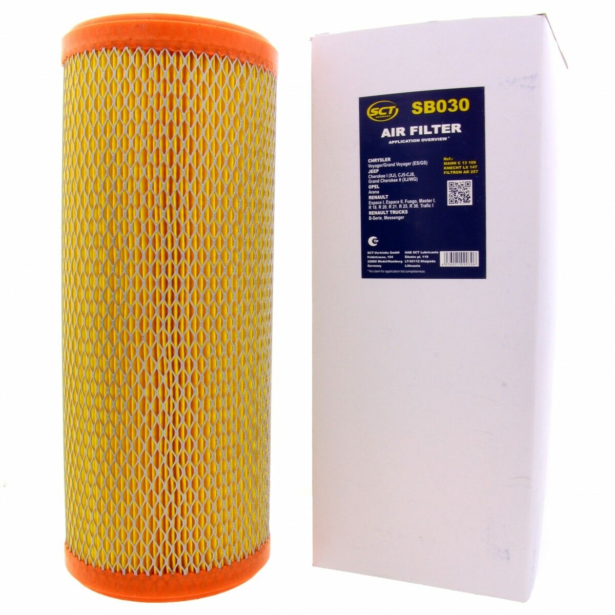 SCT LKW Luftfilter SB030 Motorfilter Servicefilter passend für Chrysler Jeep Opel Renault Renault Trucks