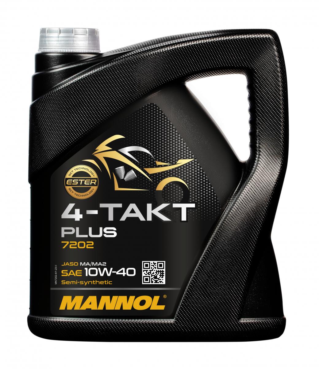 16 Liter (4x4) MANNOL 4-Takt Plus 10W-40 7202 API SL Motoröl Motorradöl 