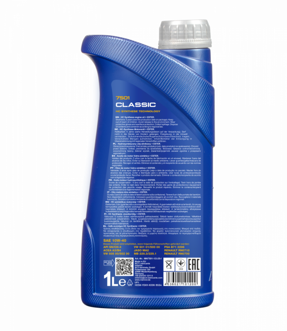 3 Liter (3x1) MANNOL Classic 10W-40 API SN/CH-4 Motoröl 10W40 4036021101200