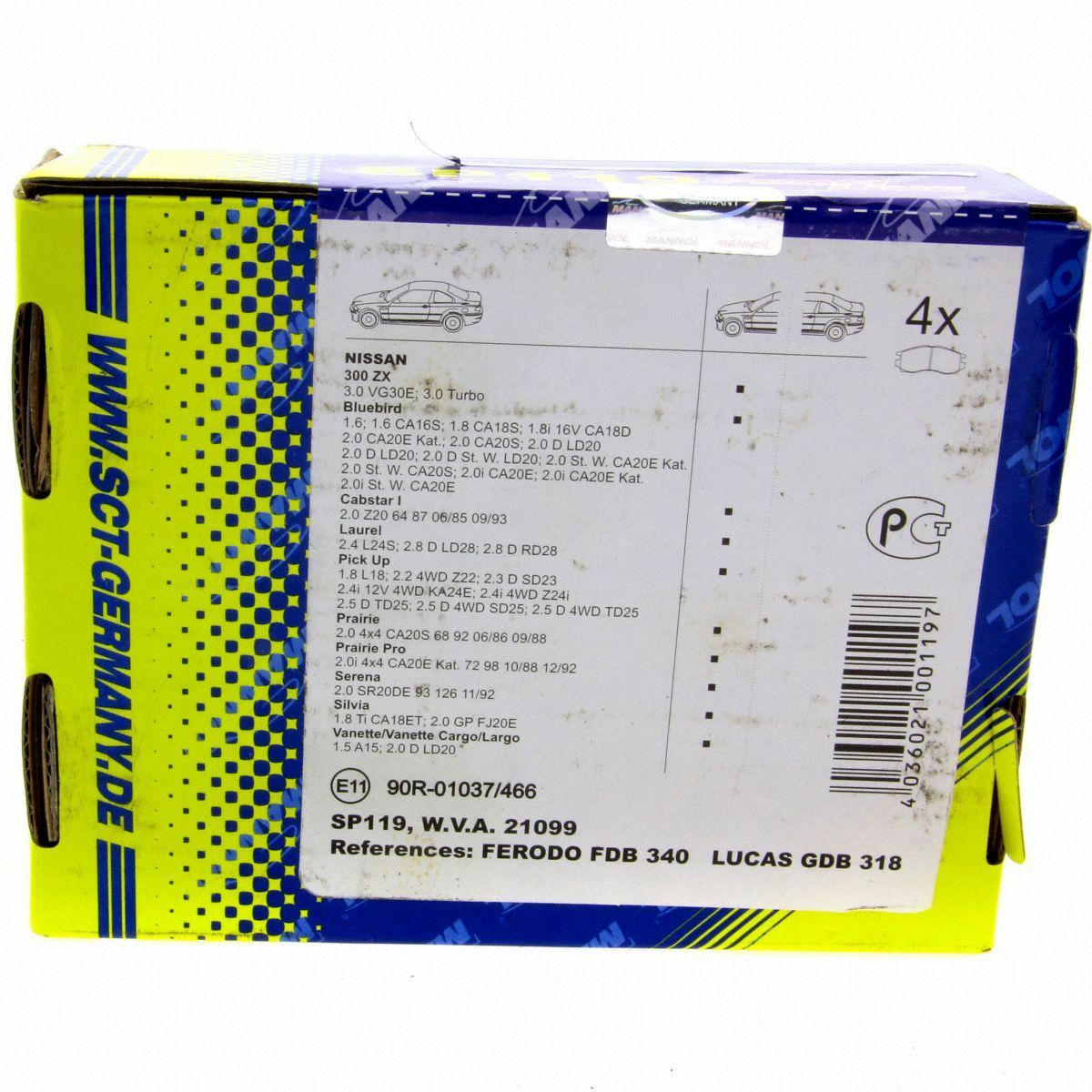 *** SCT Bremsbeläge SP 119 PR Bremsklötze Bremsbelagsatz vorne passend für Nissan