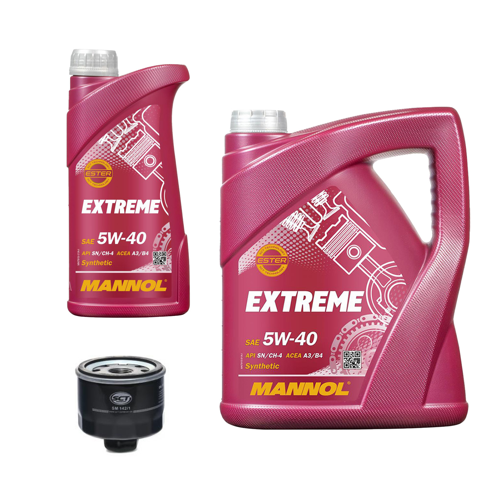 Inspektionskit MANNOL Extreme 5W-40 passend für Opel Movano Combi 1.9 Dti Kasten Set2