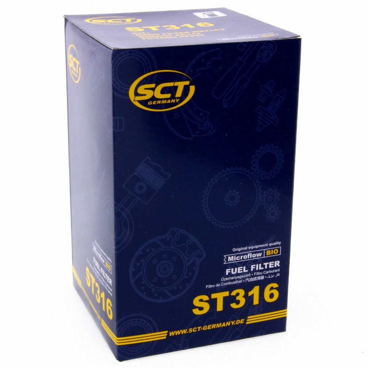 SCT Kraftstofffilter ST 316 Motorfilter Benzinfilter passend für BMW Citroen Fiat Volvo Peugeot