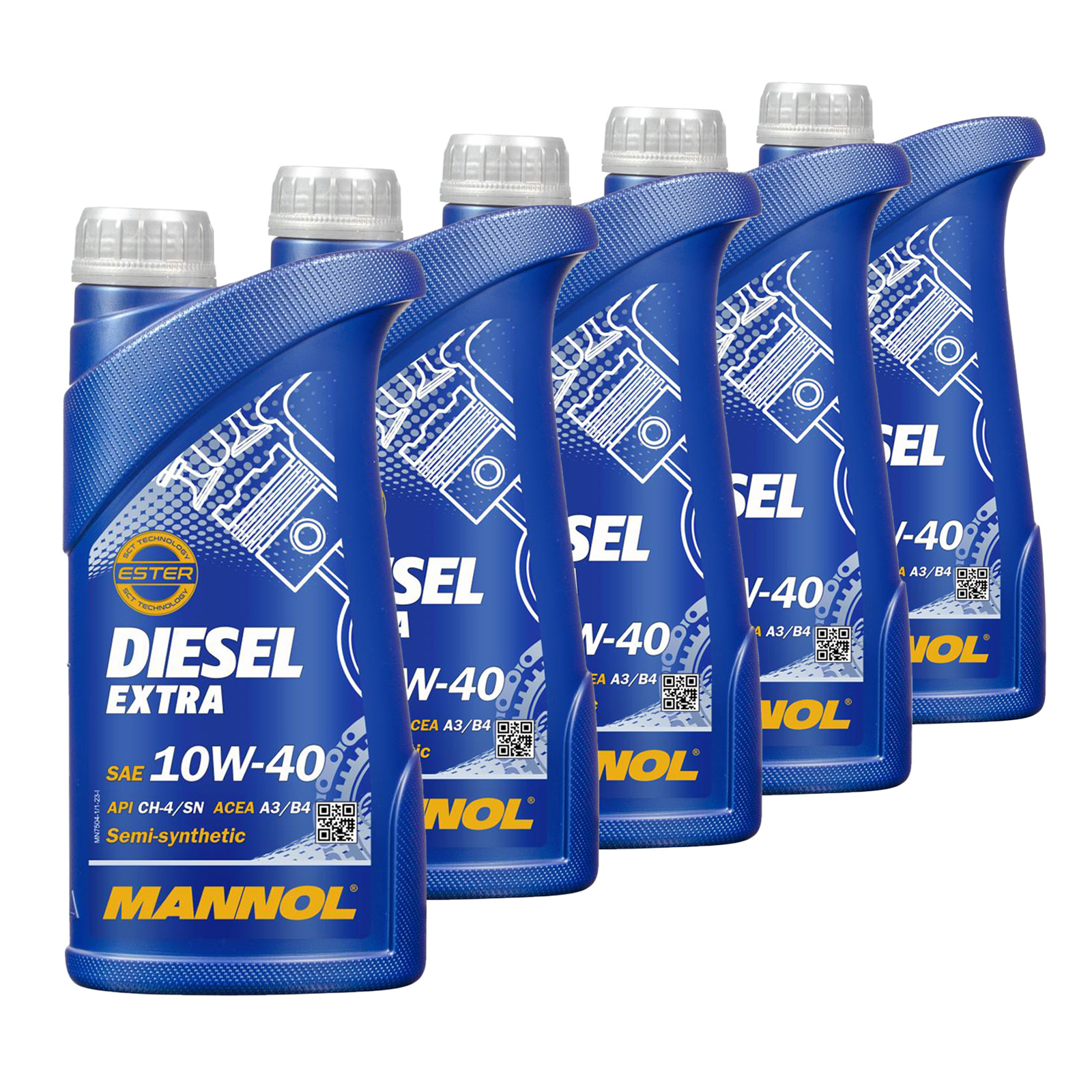 5 Liter (5x1) MANNOL Diesel Extra 10W-40 API CH-4 SL Motoröl 10W40 4036021101156