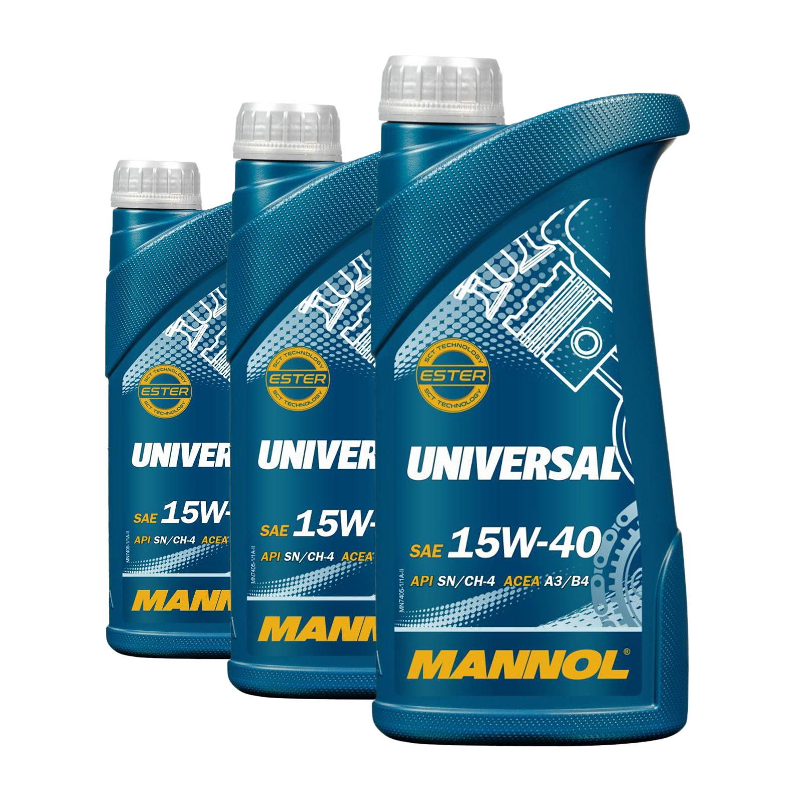 3 Liter (3x1) MANNOL Universal 15W-40 API SN CH-4 Motoröl 15W40 4036021100258