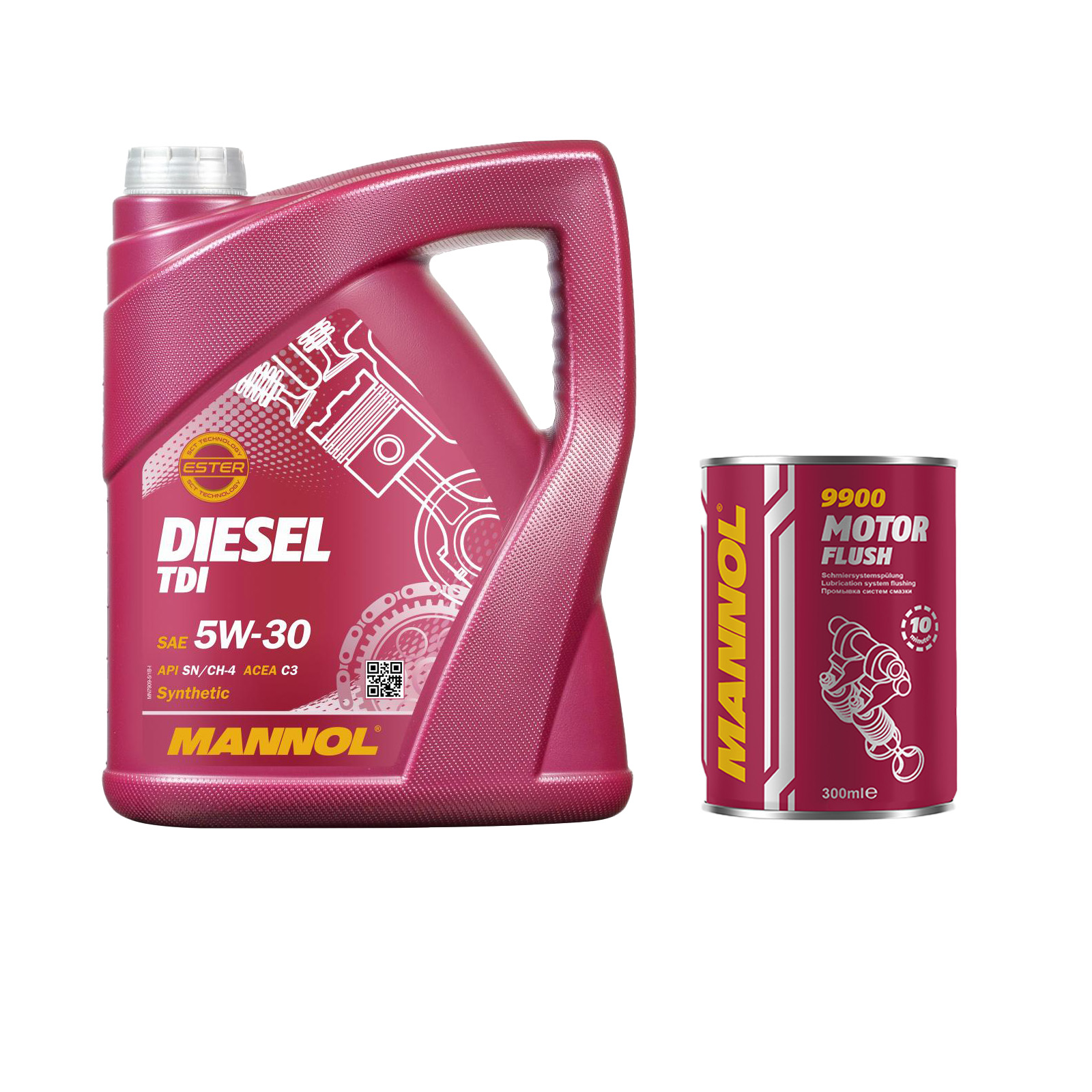 1x5 Liter MANNOL Diesel TDI 5W-30 API SN CH-4 Motoröl 5W30 1x Motor Flush 1x5 Liter MANNOL Diesel TDI 5W-30 API SN CH-4 Motoröl 5W30 1x Motor Flush