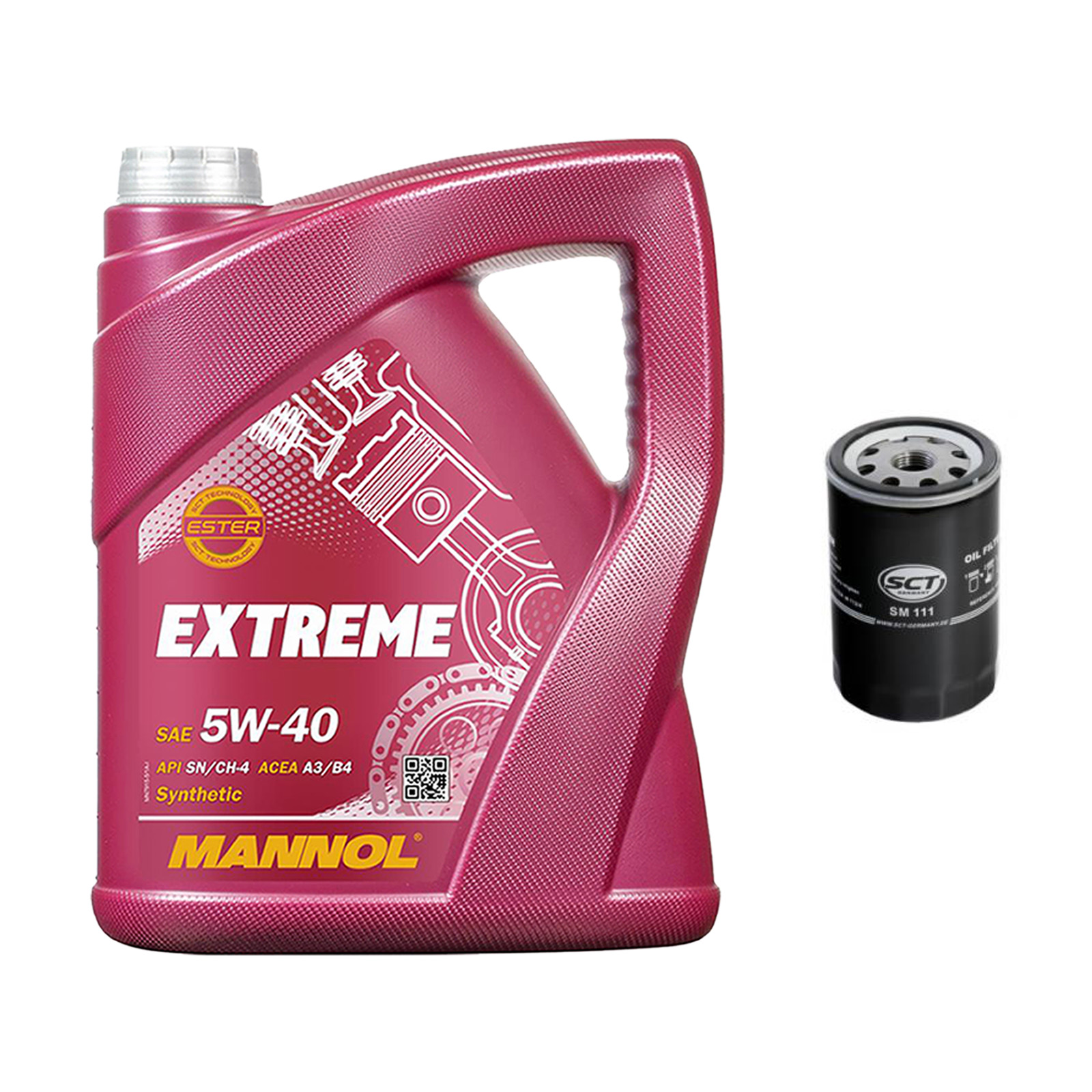 Inspektionskit MANNOL Extreme 5W-40 passend für Skoda Octavia Combi 1.6 1.8 20v T 2.0