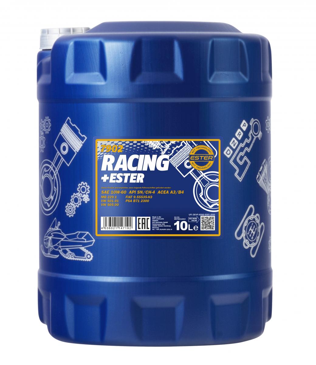 30 Liter (3x10) MANNOL 7902 Racing Ester 10W-60 ACEA A3/B4 API SN/CH-4 Motoröl