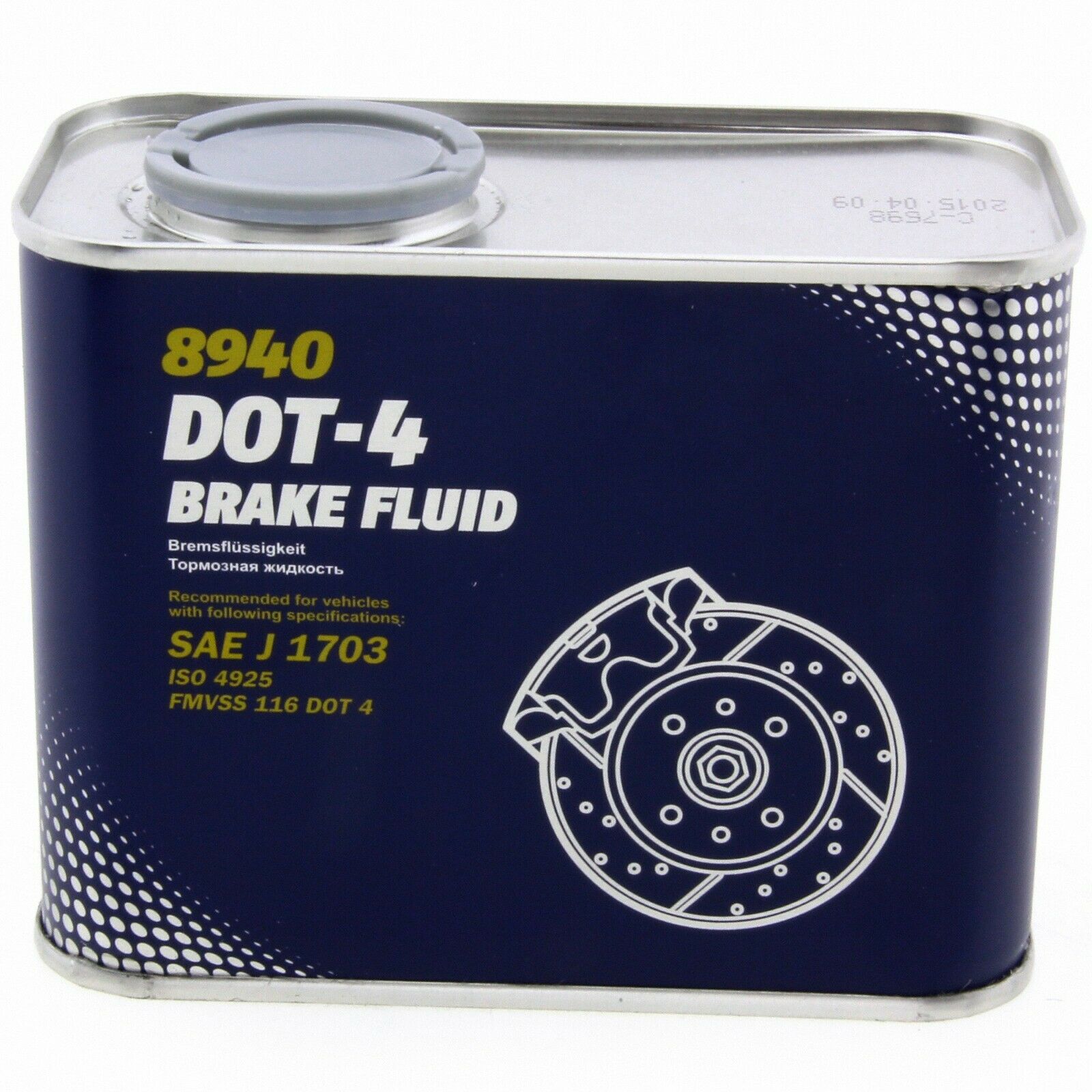 0,5 Liter MANNOL 8940 Bremsflüssigkeit Brake Fluid DOT-4 Bremse