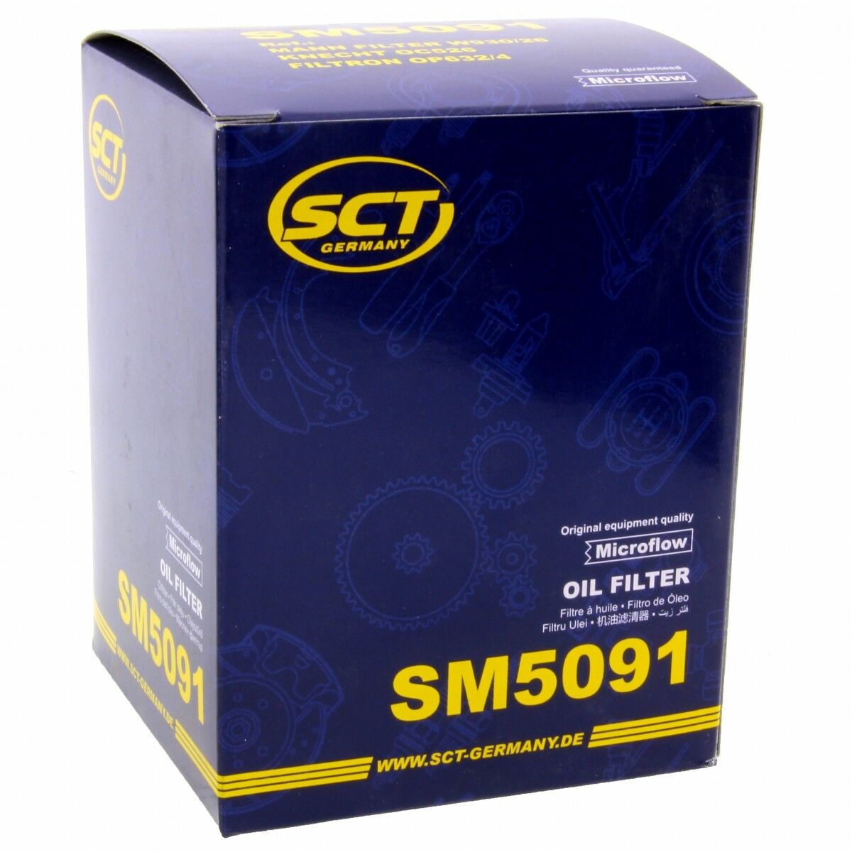 SCT Ölfilter Fahrzeugfilter SM5091 Filter Motorfilter Servicefilter passend für Hyundai Kia