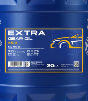 20 Liter MANNOL Extra Getriebeöl 75W-90 API GL-4/GL-5 LS MN8103 + 1x Ablasshahn