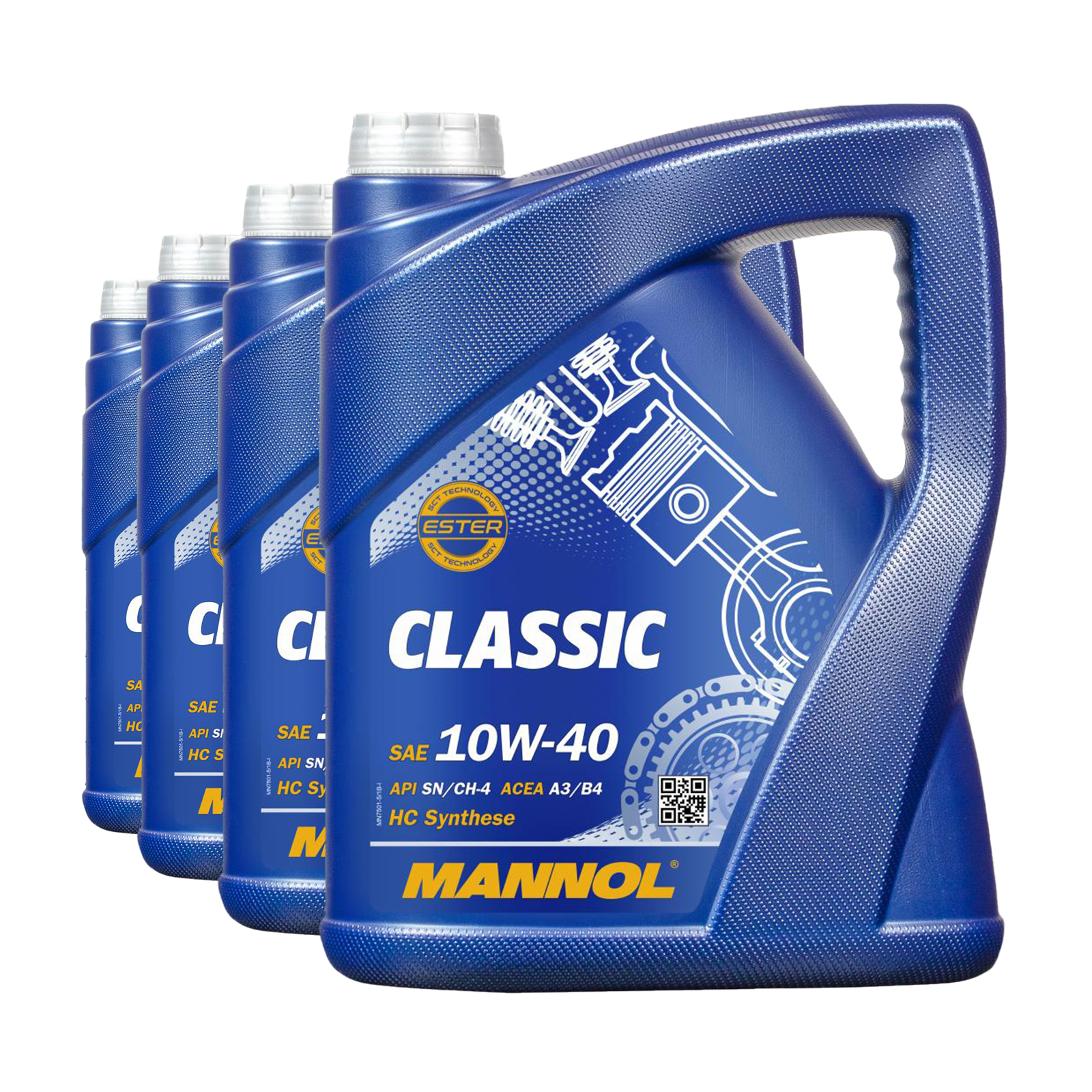 20 Liter (4x5) MANNOL Classic 10W-40 API SN/CH-4 Motoröl 10W40 4036021504209
