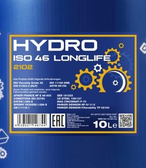 40 Liter (4x10) MANNOL MN2102 HYDRO ISO HLP 46 Hydrauliköl DIN 51524 VDMA 24318