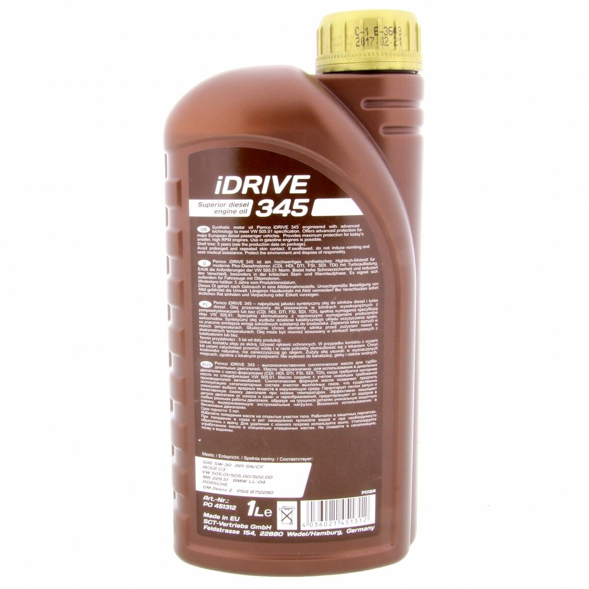 5 Liter PEMCO SAE 5W-30 iDrive 345 Motoröl Motorenöl Schmierung