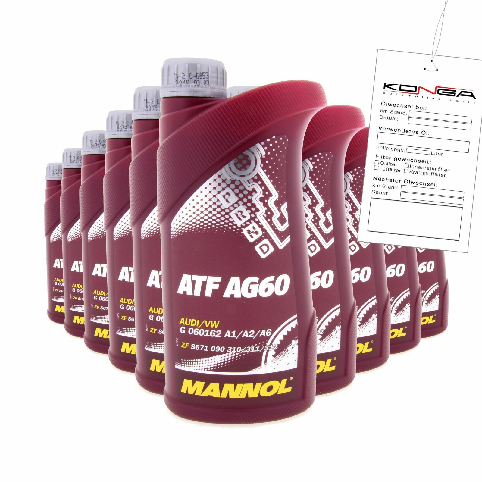 10 Liter (10x1) MANNOL ATF AG60 Getriebeöl Automatikgetriebe Öl 4036021103044