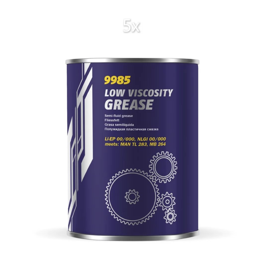 5x 800g MANNOL Li-EP-00/000 Low Viscosity Grease Fliessfett 4036021998671