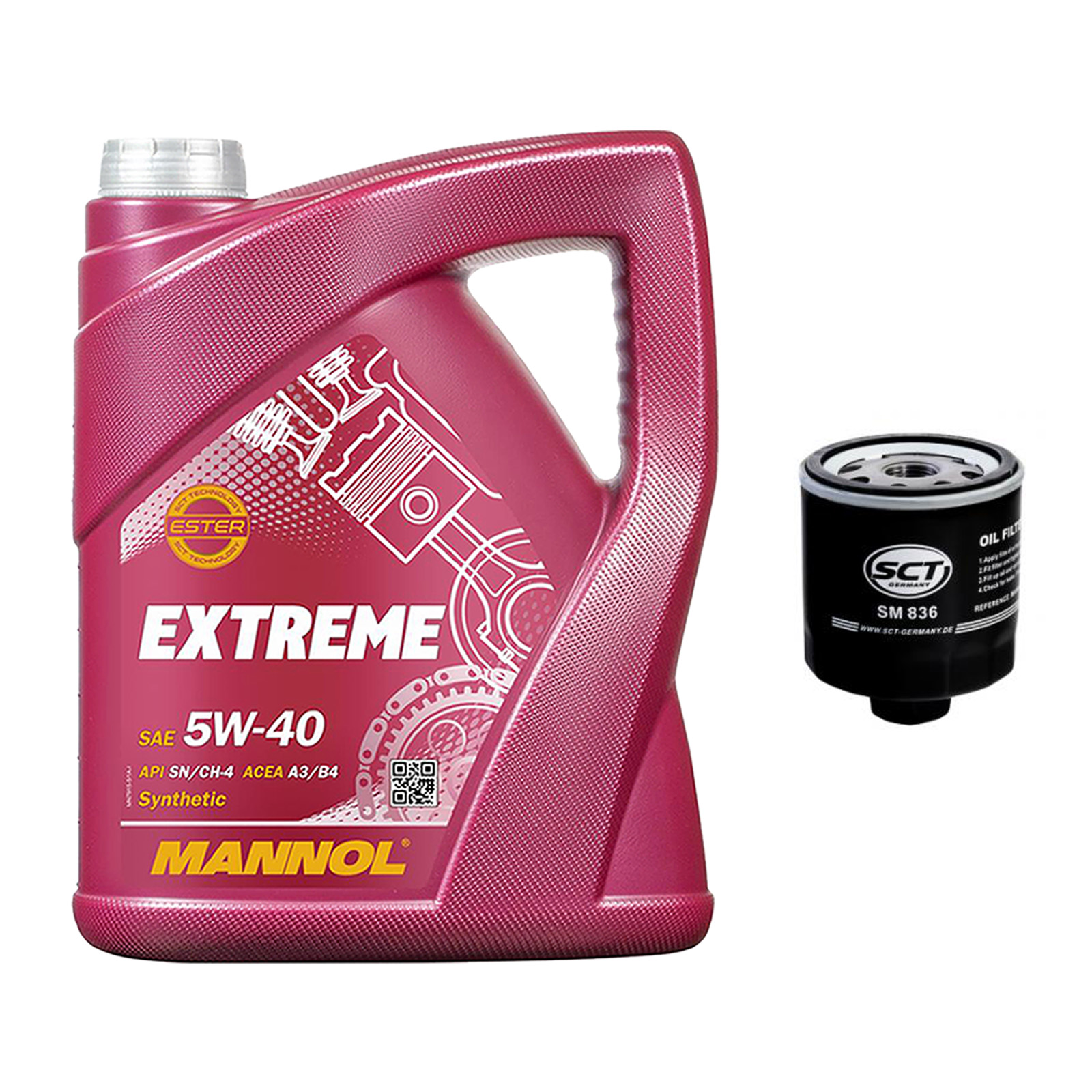Inspektionskit Serviceset MANNOL Extreme 5W-40 passend für VW Sharan 1.4 TSI