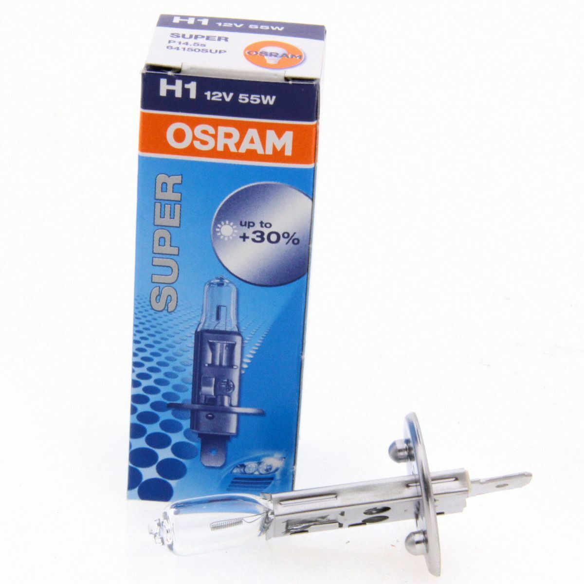 H1 OSRAM Super bis 30% mehr Licht Autolampe 64150SUP Single Box 1 Stück