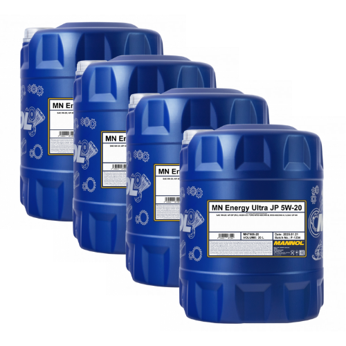 80 Liter (4x20) MANNOL Energy Ultra JP 5W-20 API SP (RC) 7906 Motoröl