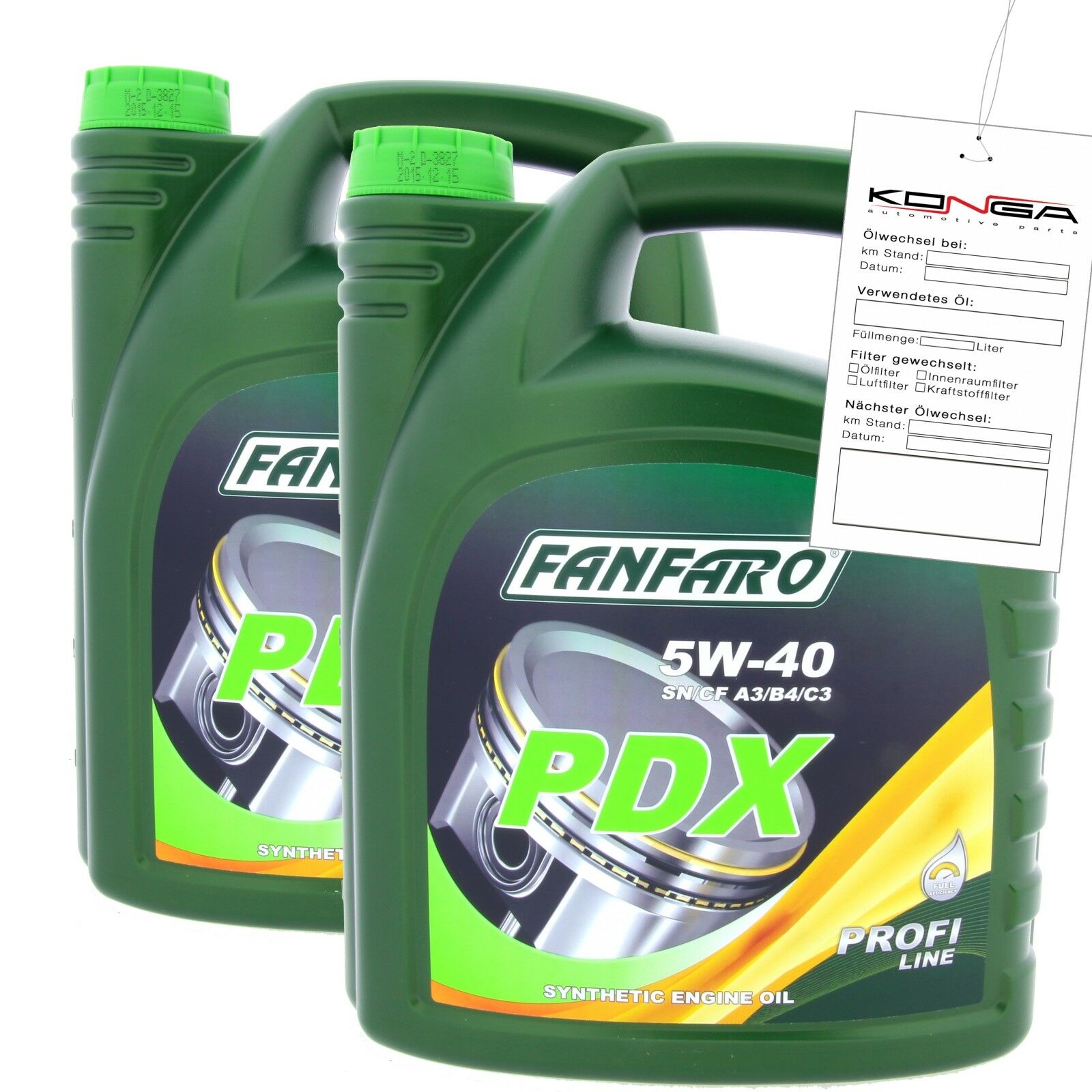 10 Liter FANFARO PDX 5W-40 Motoröl passend für VW 502.00 BMW Longlife 04 LL04 MB 229.31 C3