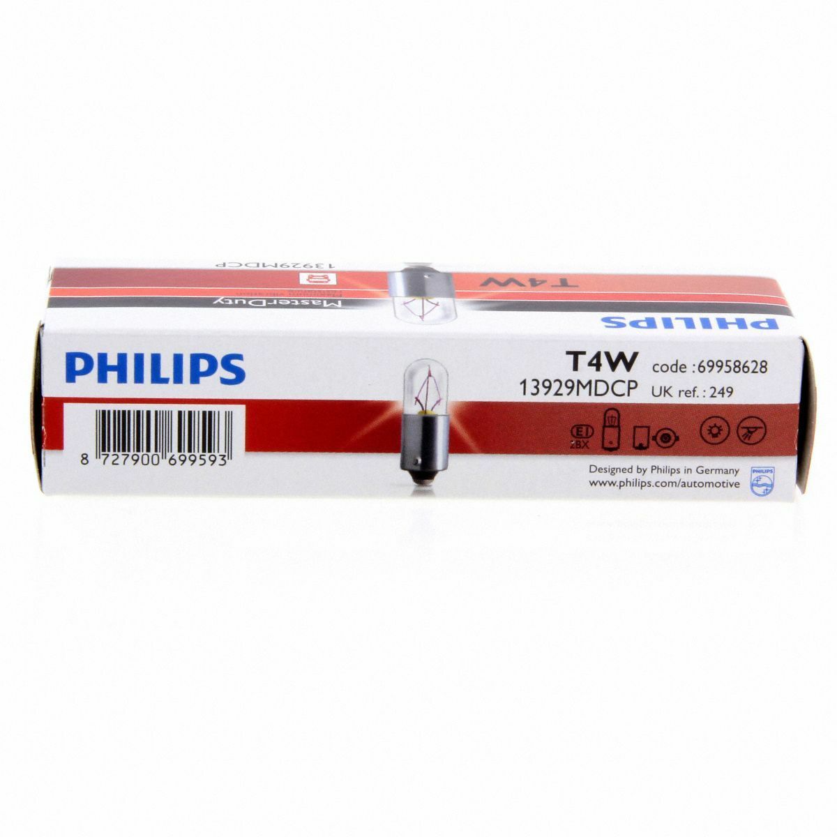 T4W Philips MasterDuty 2x Longlife LKW 24V Halogenlampe 13929MD 10er Box Pack