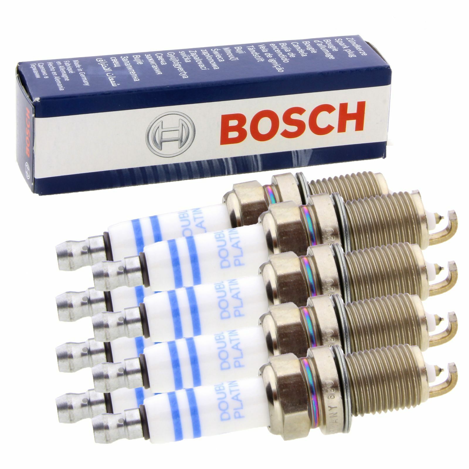 8x BOSCH FR7KPP332 Zündkerzen Audi A6 Stufenheck 4F2 C6 BMW 1 E81