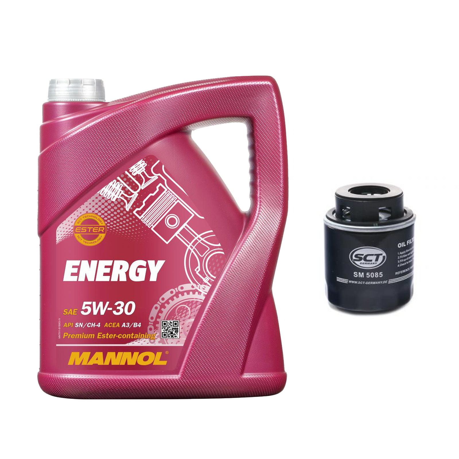 Inspektionskit MANNOL Energy 5W-30 passend für Skoda Fabia 1.6 Combi