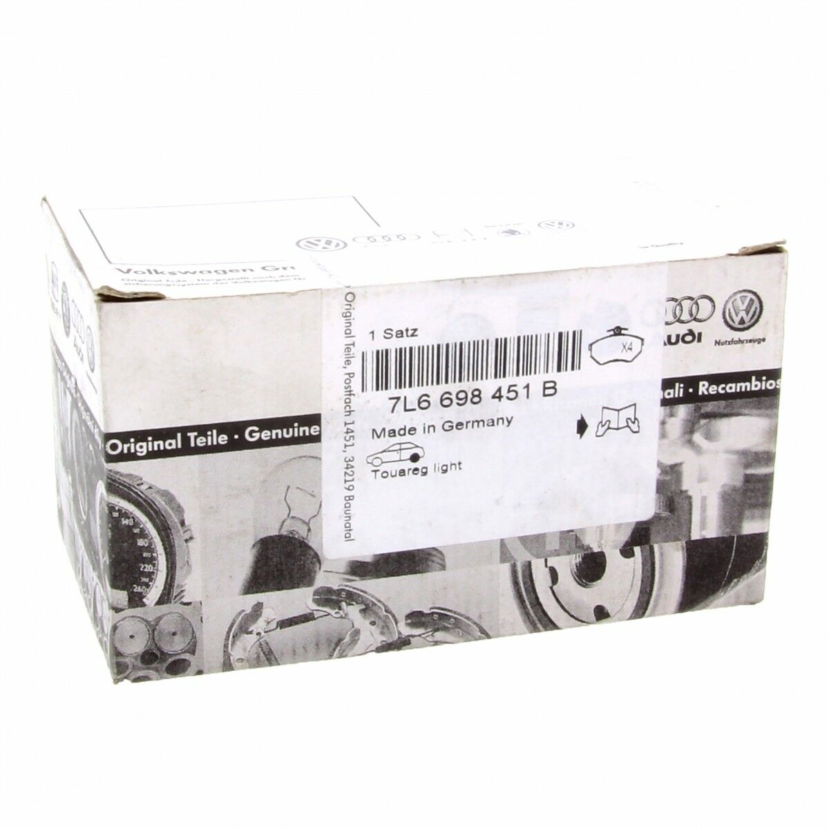 Orignal VW Touareg Audi Bremsbelagsatz Wechselsatz 7L6 698 451 B Set