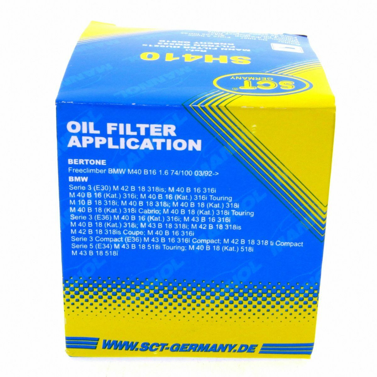SCT Ölfilter SH410 Filter Motorfilter Servicefilter Patronenfilter passend für BMW