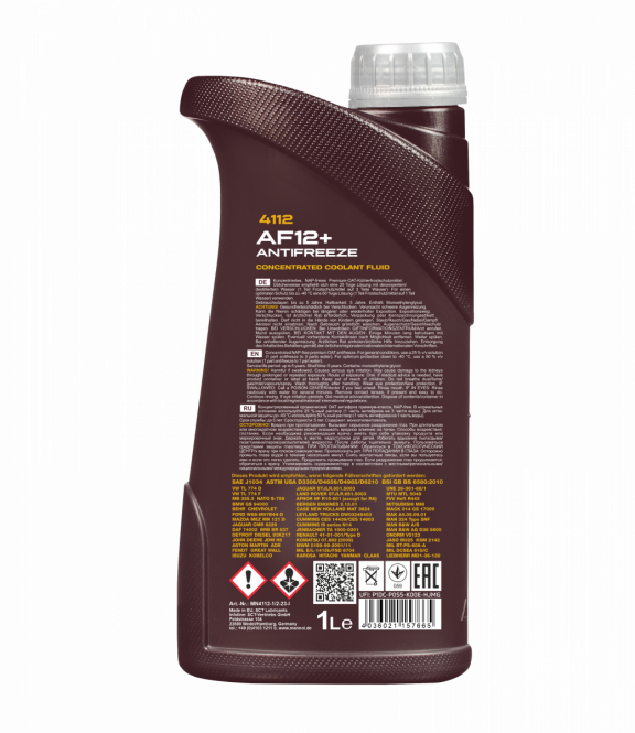 5 L (5x1) MANNOL 4112 Longlife Antifreeze AF12+ Kühlerfrostschutz Konzentrat rot G12+