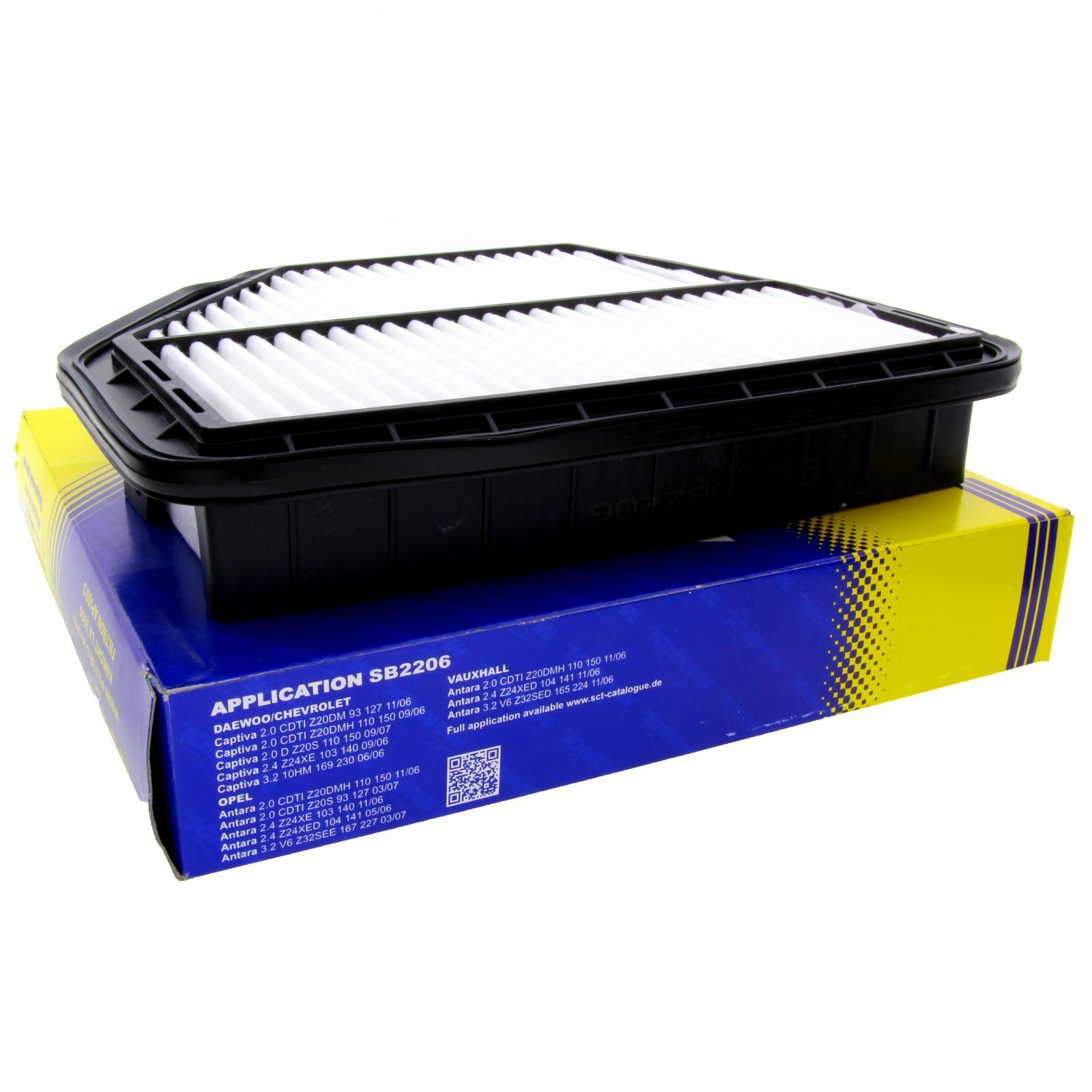 SCT Luftfilter Fahrzeugfilter SB2206 Motorfilter passend für Opel Antara Chevrolet Captiva