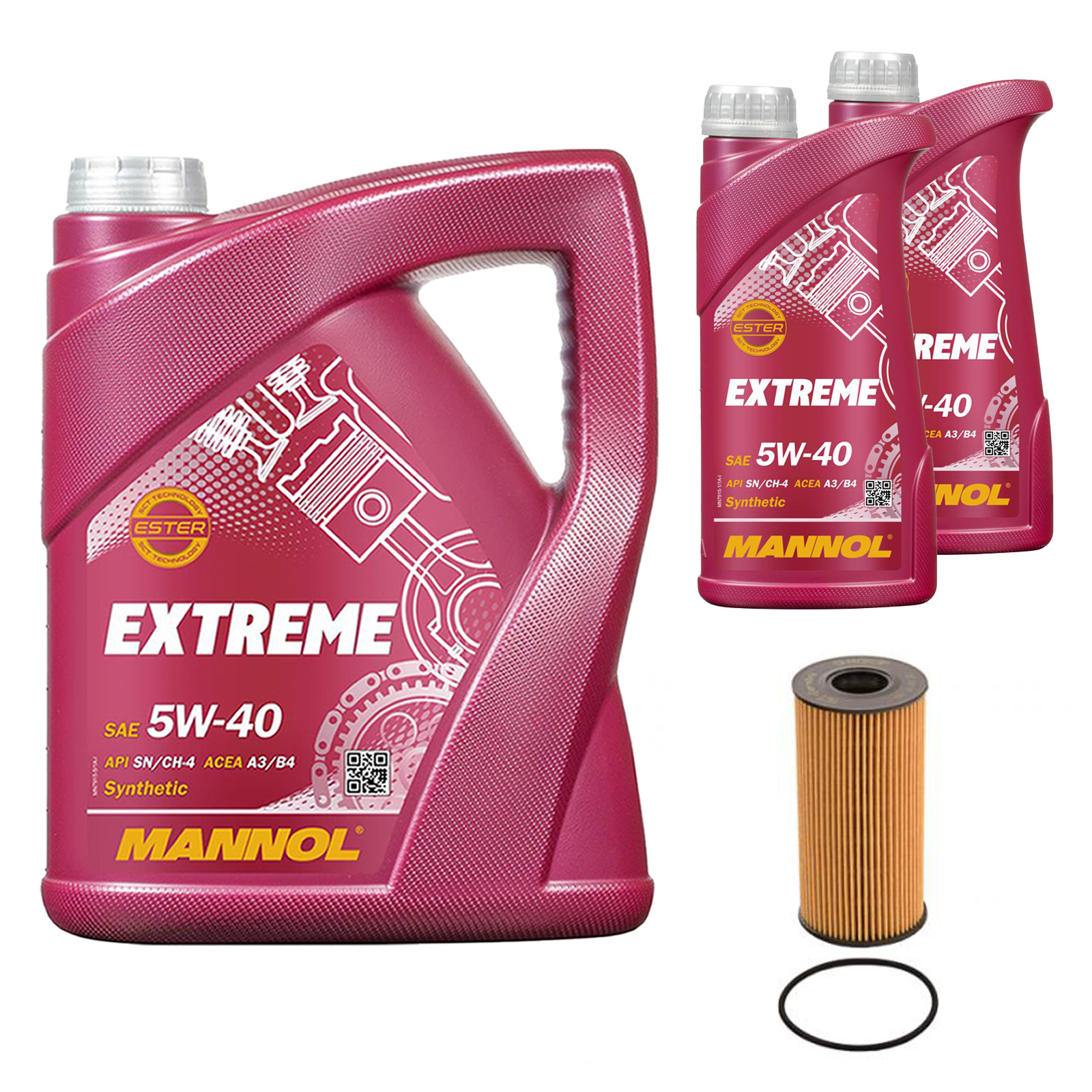 Inspektionskit MANNOL Extreme 5W-40 für Renault Megane Ii Coupe- 2.0 Dci Laguna