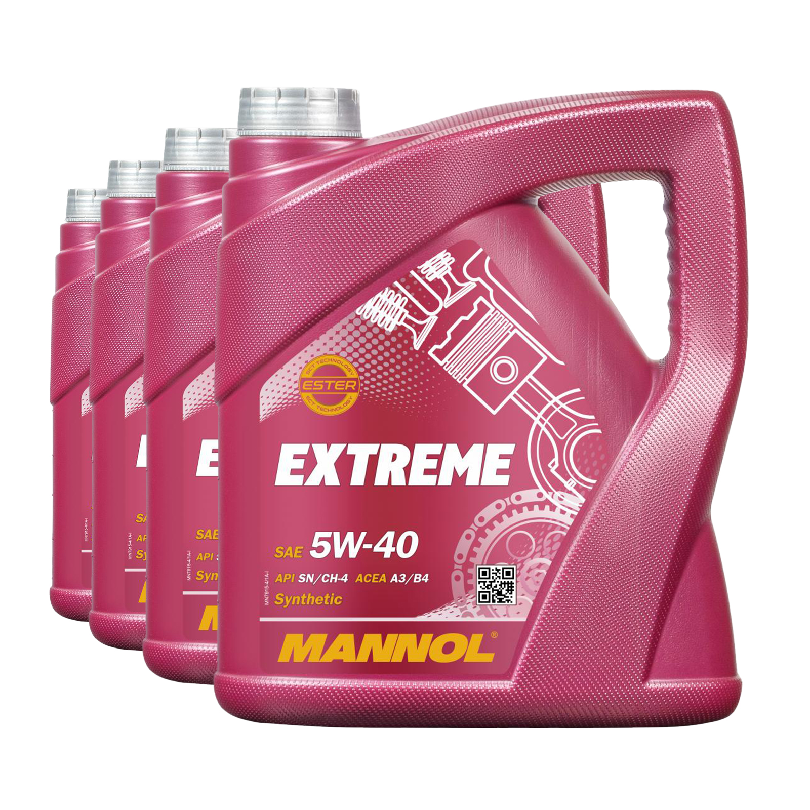 16 Liter (4x4) MANNOL Extreme 5W-40 API SN CH-4 Motoröl 5W40 4036021425504