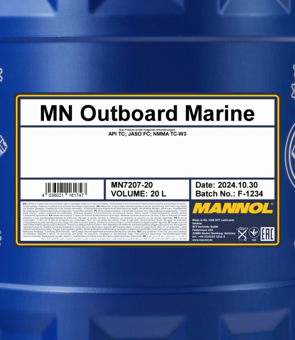 20 Liter MANNOL Outboard Marine TC Außenbordmotoröl Motoröl